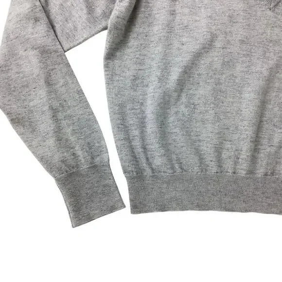 THAKOON Size XL NWT V-neck Sweater LH Light Heather Gray Lightweight Pullover - Picture 6 of 10